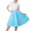 California Costume Collection Womens Blue 50's Poodle Skirt Costume -Costumes Sales womens blue 50s poodle skirt
