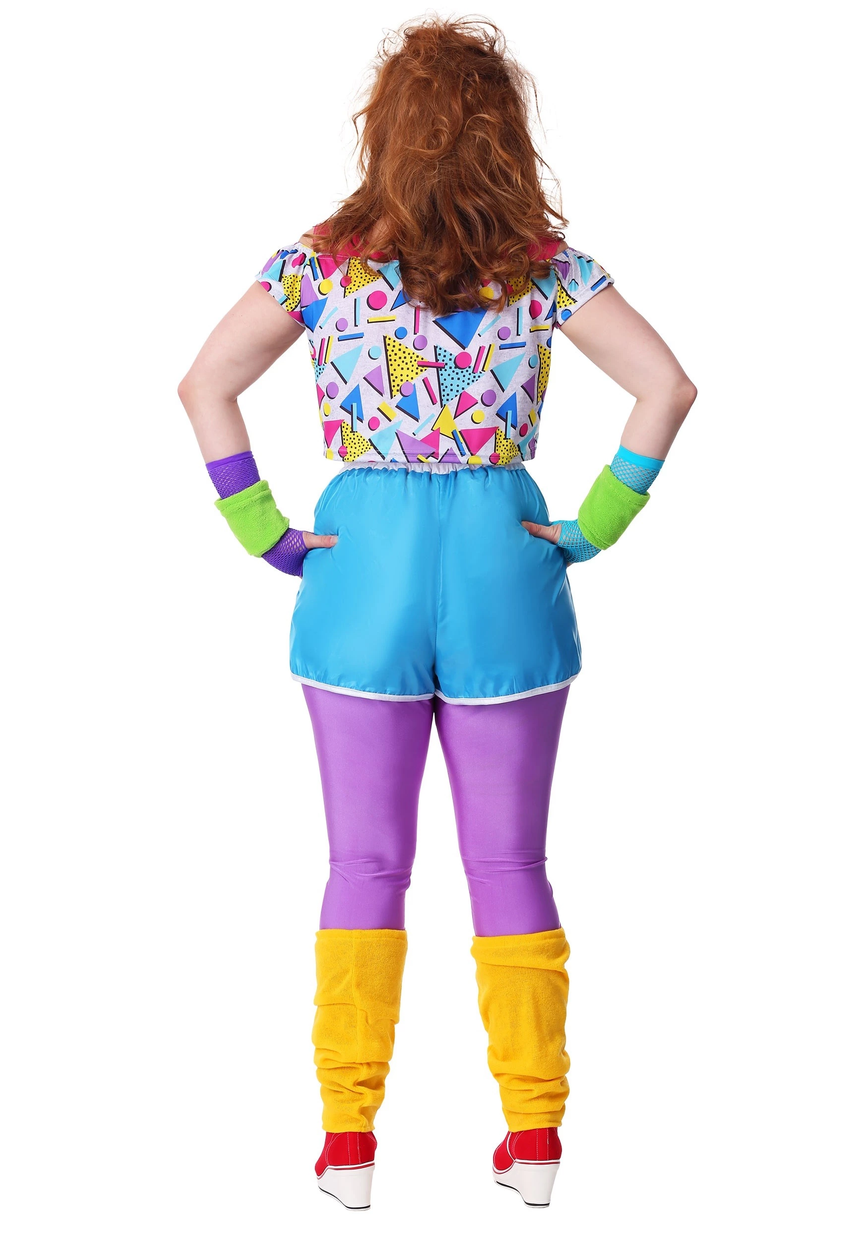 Fun Costumes Women's Plus Size Work It Out 80s Costume 4 Fun Costumes Women's Plus Size Work It Out 80s Costume - Image 2