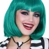 Dreamgirl Teal Bob Wig 1 Dreamgirl Teal Bob Wig -Costumes Sales womens teal bob wig